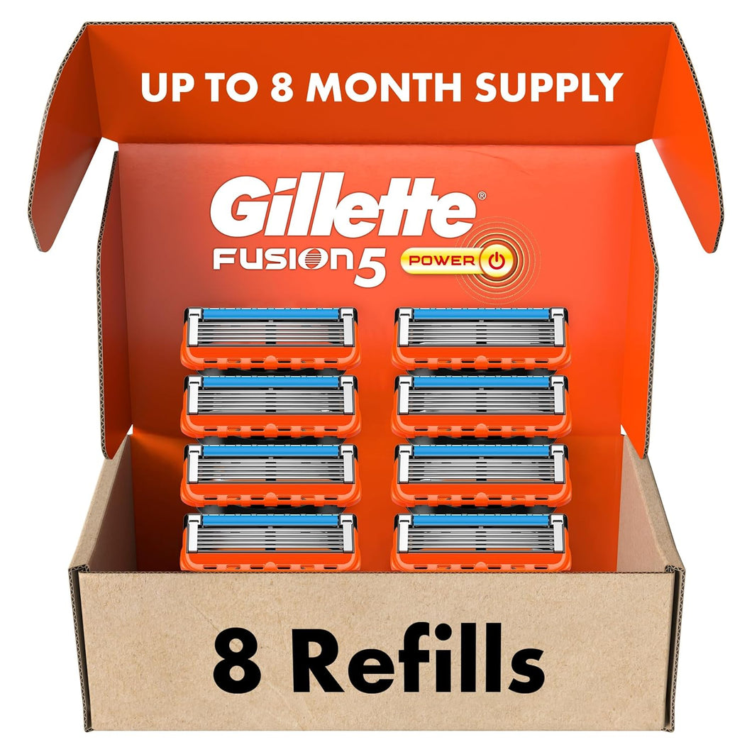 Gillette Fusion5 Power Mens Razor Blade Refills, 8 Count, Lubrastrip for a More Comfortable Shave,Gillette Fusion 5 Blades Refills, Gillette Razors for Men, Gillette Fusion 5, gadgets